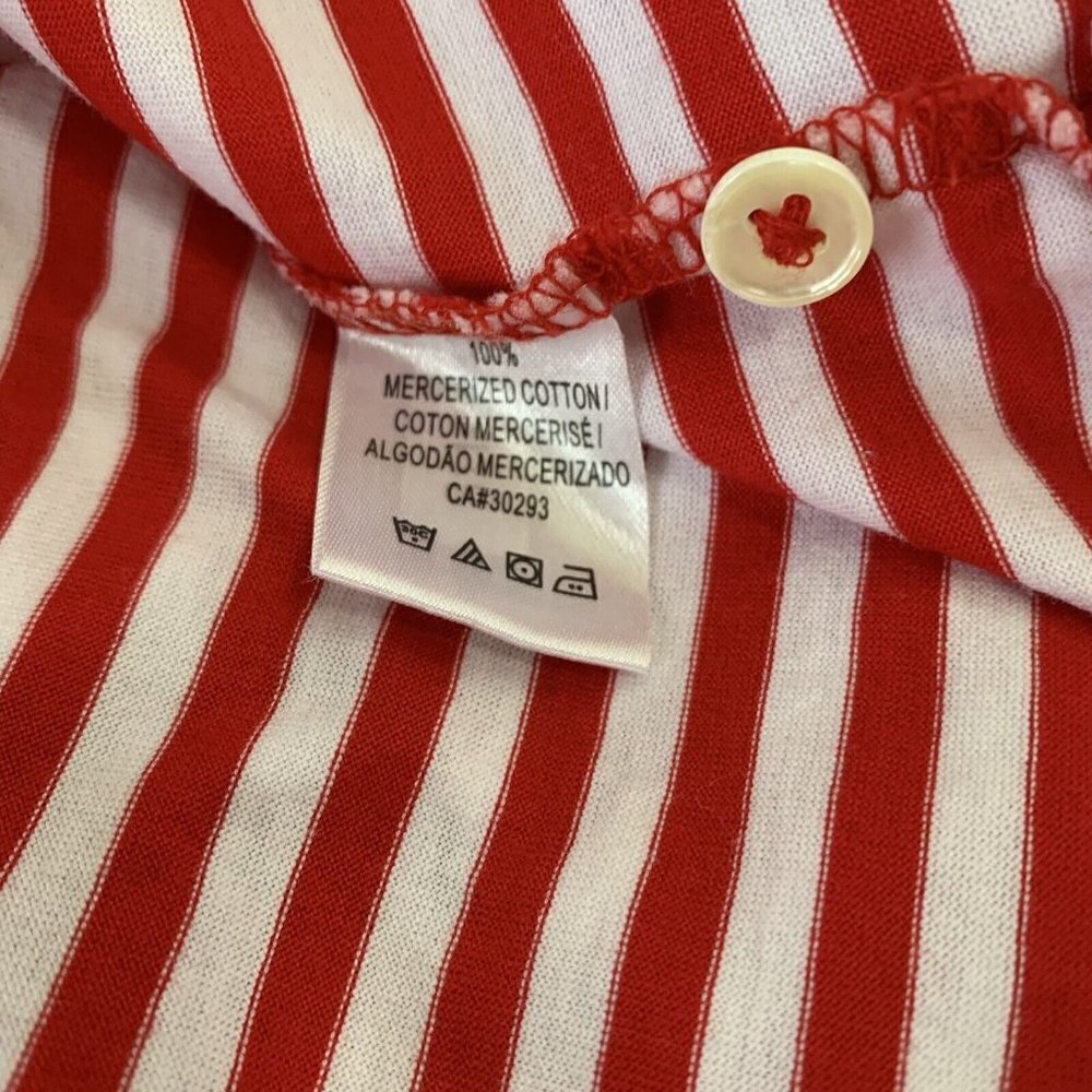 Fairway & Greene F&G Men’s Large Red White Striped Polo Shirt Golf - Picture 9 of 10